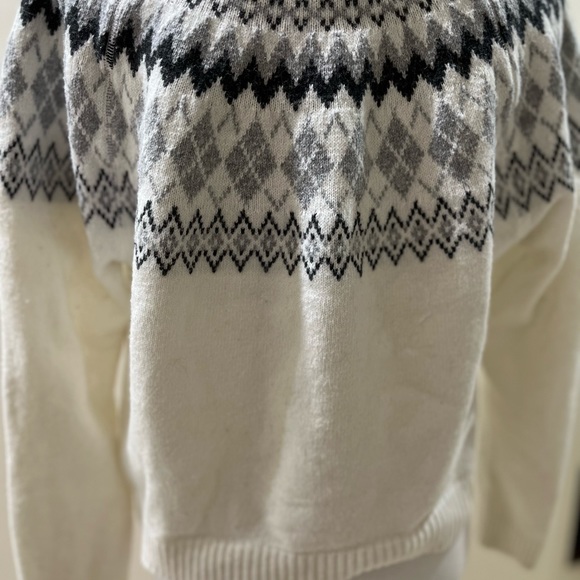 Women's Fair Isle   in Winter White & Gray by Tommy Jeans , Size Large (BIN2) - Picture 2 of 7